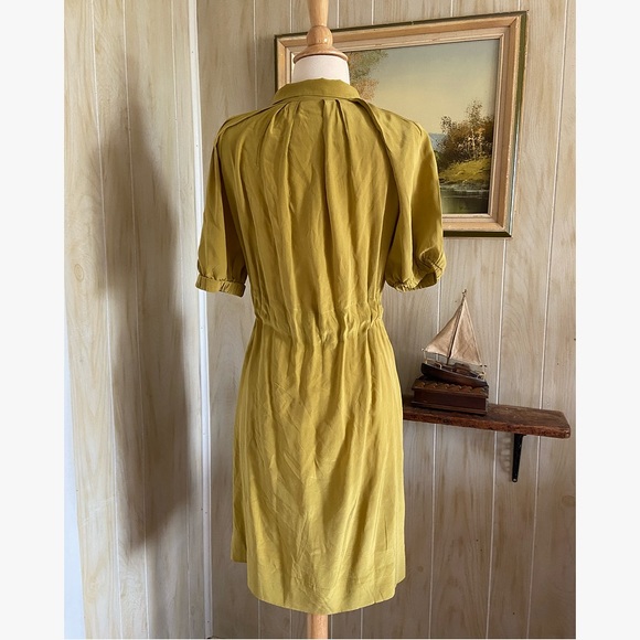 Silk Mustard Dress - Picture 2 of 6